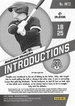 2021 Panini Mosaic - Introductions Quick Pitch #INT2 Andrew Vaughn Back