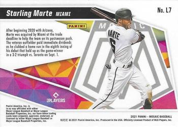 2021 Panini Mosaic - Launched #L7 Starling Marte Back