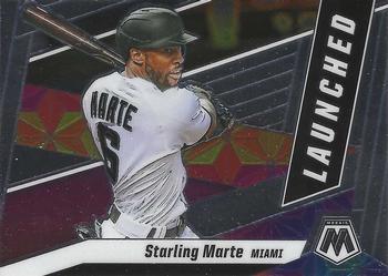 2021 Panini Mosaic - Launched #L7 Starling Marte Front
