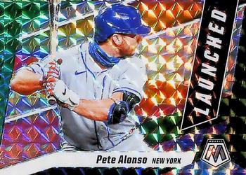 2021 Panini Mosaic - Launched Green Mosaic #L1 Pete Alonso Front