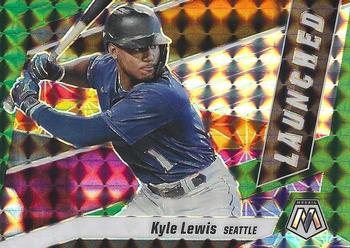2021 Panini Mosaic - Launched Green Mosaic #L8 Kyle Lewis Front