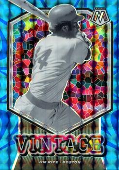 2021 Panini Mosaic - Vintage Reactive Blue #V1 Jim Rice Front