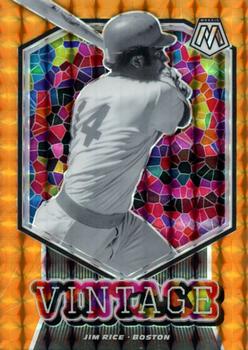 2021 Panini Mosaic - Vintage Reactive Orange #V1 Jim Rice Front