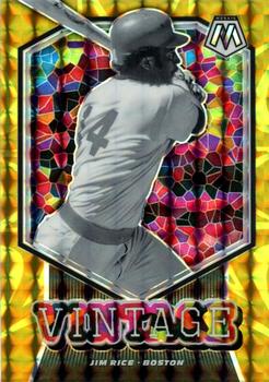 2021 Panini Mosaic - Vintage Reactive Yellow #V1 Jim Rice Front