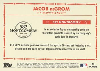 2020-21 Topps 582 Montgomery Club Set 4 #NNO Jacob deGrom Back