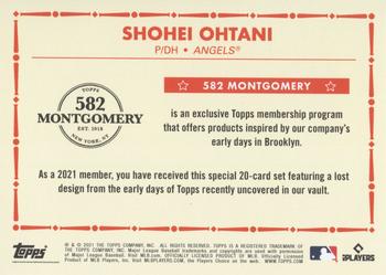 2020-21 Topps 582 Montgomery Club Set 4 #NNO Shohei Ohtani Back
