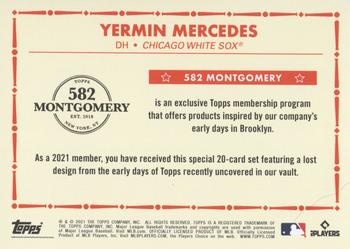2020-21 Topps 582 Montgomery Club Set 4 #NNO Yermin Mercedes Back