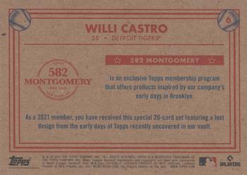 2020-21 Topps 582 Montgomery Club Set 3 #6 Willi Castro Back