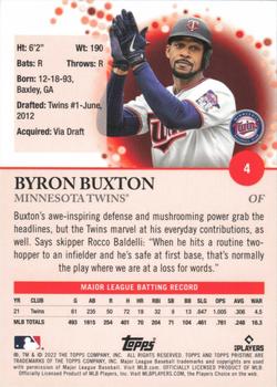 2022 Topps Pristine #4 Byron Buxton Back