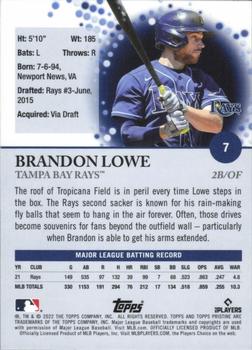 2022 Topps Pristine #7 Brandon Lowe Back