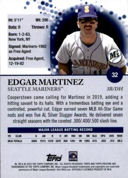 2022 Topps Pristine #32 Edgar Martinez Back