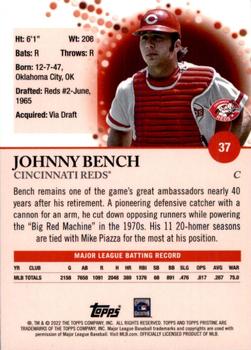 2022 Topps Pristine #37 Johnny Bench Back