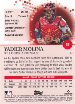 2022 Topps Pristine #57 Yadier Molina Back