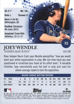 2022 Topps Pristine #73 Joey Wendle Back