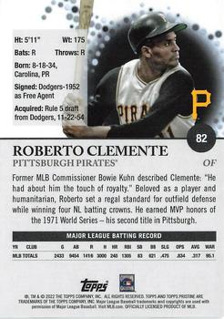 2022 Topps Pristine #82 Roberto Clemente Back