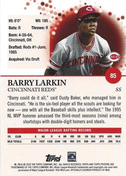 2022 Topps Pristine #85 Barry Larkin Back