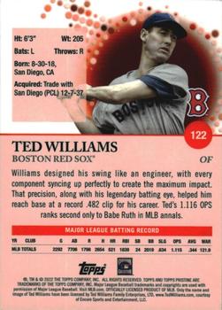 2022 Topps Pristine #122 Ted Williams Back