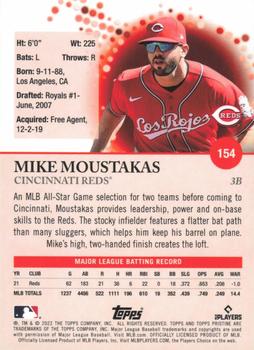 2022 Topps Pristine #154 Mike Moustakas Back