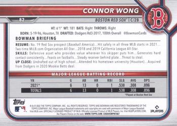 2022 Bowman #82 Connor Wong Back