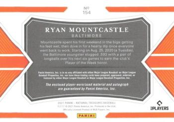 2021 Panini National Treasures #154 Ryan Mountcastle Back