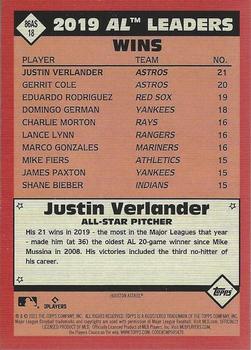 2021 Topps - 1986 Topps Baseball 35th Anniversary All-Stars Green #86AS-18 Justin Verlander Back
