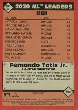 2021 Topps - 1986 Topps Baseball 35th Anniversary All-Stars Green #86AS-22 Fernando Tatis Jr. Back