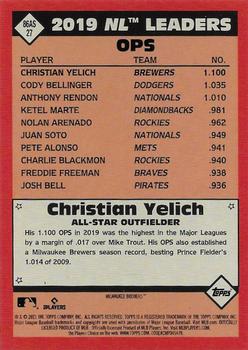 2021 Topps - 1986 Topps Baseball 35th Anniversary All-Stars Green #86AS-27 Christian Yelich Back