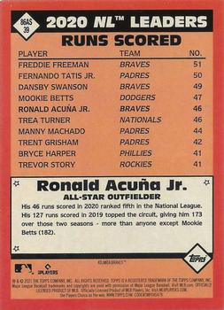2021 Topps - 1986 Topps Baseball 35th Anniversary All-Stars Green #86AS-39 Ronald Acuña Jr. Back