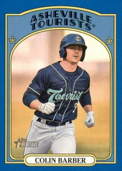 2021 Topps Heritage Minor League - Blue #30 Colin Barber Front