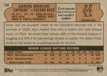 2021 Topps Heritage Minor League - Blue #166 Aaron Bracho Back