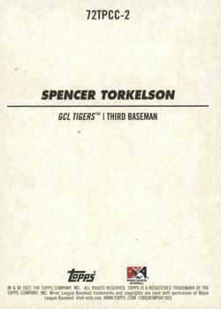 2021 Topps Heritage Minor League - 1972 Topps Pack Cover Cards #72TPCC-2 Spencer Torkelson Back