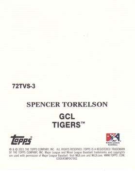 2021 Topps Heritage Minor League - 1972 Topps Venezuelan Stamp Cards #72TVS-3 Spencer Torkelson Back