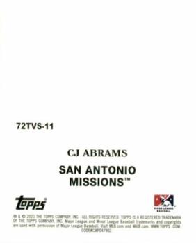 2021 Topps Heritage Minor League - 1972 Topps Venezuelan Stamp Cards #72TVS-11 CJ Abrams Back