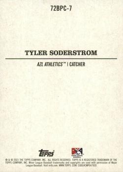 2021 Topps Heritage Minor League - 1972 Topps Baseball Poster Card #72BPC-7 Tyler Soderstrom Back