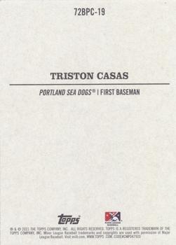 2021 Topps Heritage Minor League - 1972 Topps Baseball Poster Card #72BPC-19 Triston Casas Back