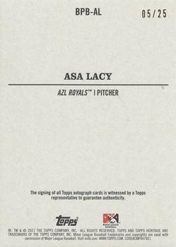 2021 Topps Heritage Minor League - 1972 Topps Baseball Poster Card Autographs #BPB-AL Asa Lacy Back