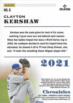 2021 Panini Chronicles - Chronicles #8 Clayton Kershaw Back