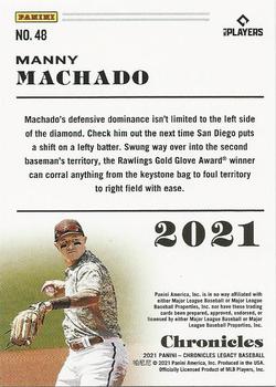 2021 Panini Chronicles - Chronicles #48 Manny Machado Back