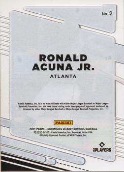 2021 Panini Chronicles - Clearly Donruss #2 Ronald Acuna Jr. Back