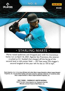 2021 Panini Chronicles - Limited #6 Starling Marte Back