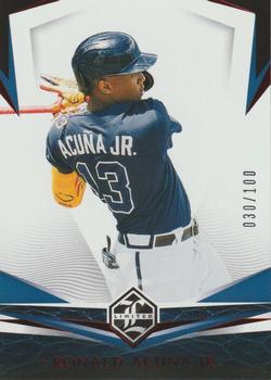 2021 Panini Chronicles - Limited Red #14 Ronald Acuna Jr. Front