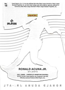 2021 Panini Chronicles - Magnitude #16 Ronald Acuna Jr. Back