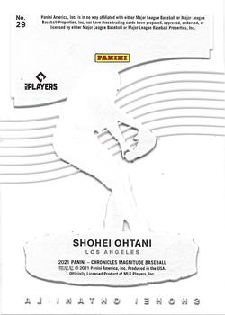 2021 Panini Chronicles - Magnitude #29 Shohei Ohtani Back