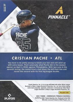 2021 Panini Chronicles - Pinnacle #11 Cristian Pache Back