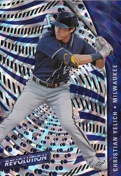 2021 Panini Chronicles - Revolution Fractal #23 Christian Yelich Front