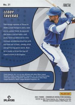 2021 Panini Chronicles - Revolution Fractal #31 Leody Taveras Back