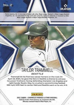2021 Panini Chronicles - Rookies & Stars #2 Taylor Trammell Back