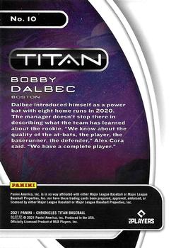 2021 Panini Chronicles - Titan #10 Bobby Dalbec Back