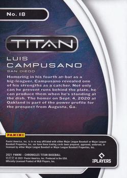 2021 Panini Chronicles - Titan #18 Luis Campusano Back