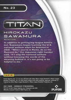2021 Panini Chronicles - Titan #23 Hirokazu Sawamura Back